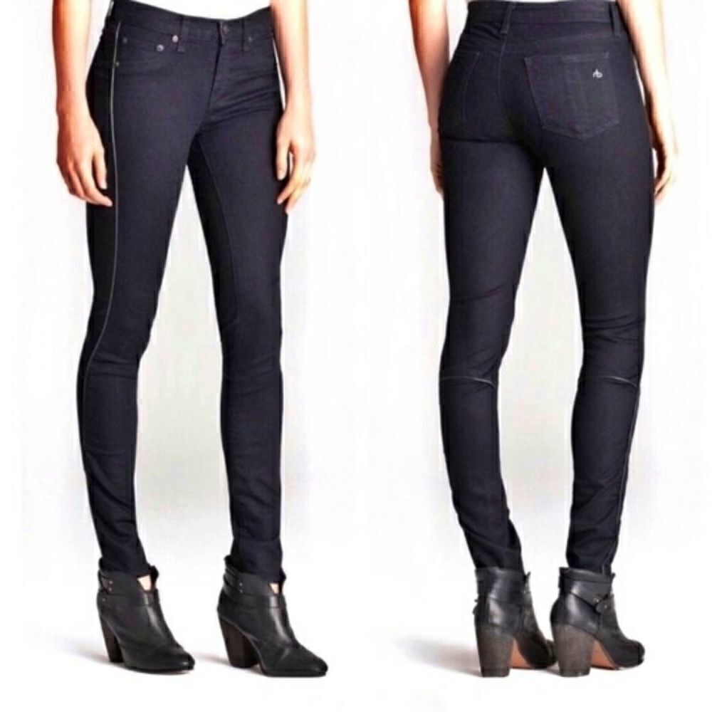 Rag and Bone bomber legging jeans skinny mid rise